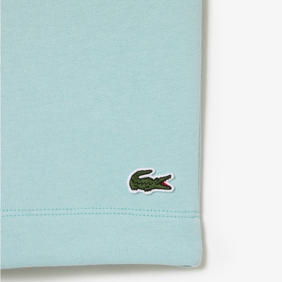 Lacoste Men’s Regular Fit Fleece Shorts – Aqua | Size Large | 8” Inseam - Picture 2 of 16